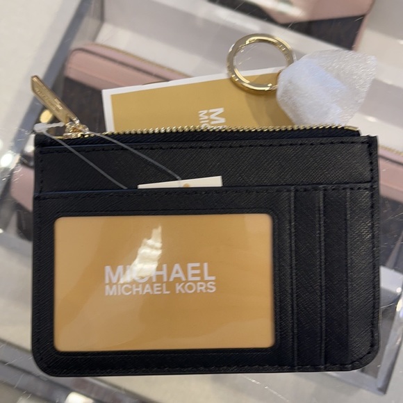 Michael Kors Jet Set Travel Small Leather Top Zip Coin Pouch With ID - Picture 2 of 11